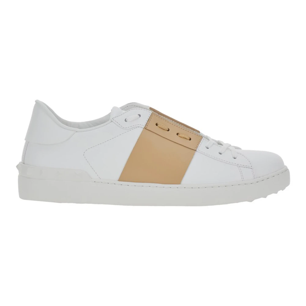 Valentino Garavani Unisex Bianco - Sneaker In Pelle Di Vitello Open - Shoes - 43 Eu