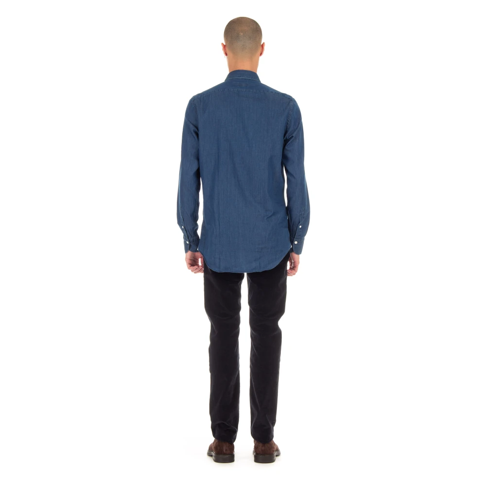 Finamore Blouses & Shirts Blue Heren