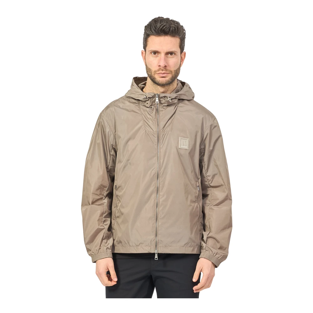Armani Exchange Bruine Lente Hooded Jas Brown Heren