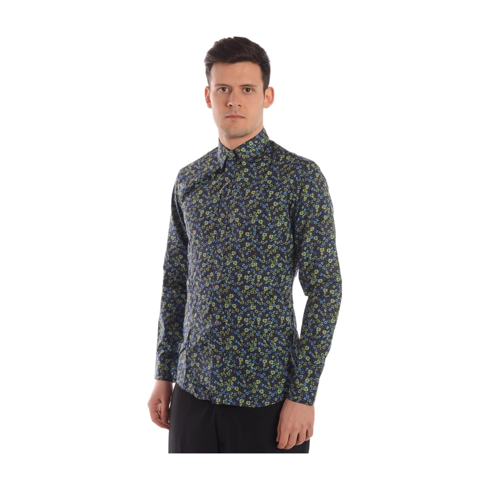 Daniele Alessandrini Basic Overhemd Blue Heren