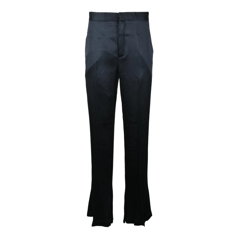 Semicouture Elegante Viscose Acetaat Broek Blue Dames