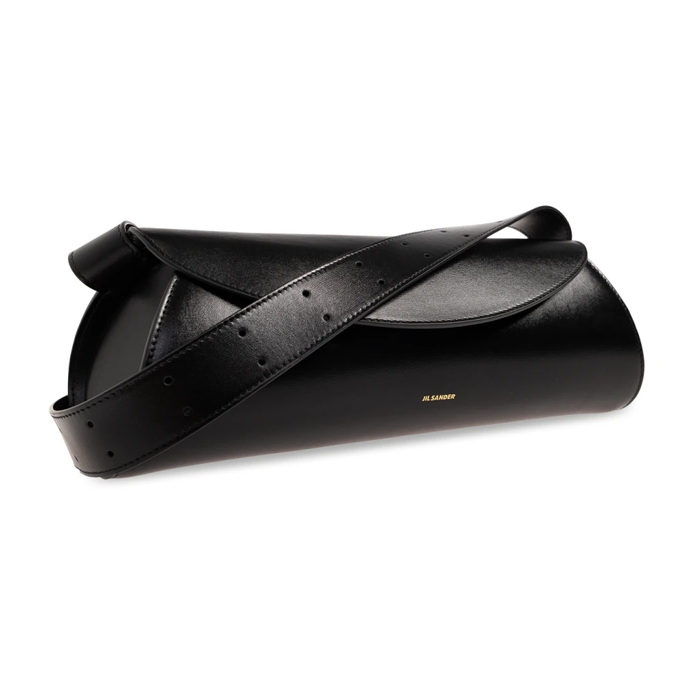 Jil Sander Grote Cannolo schoudertas Black Dames