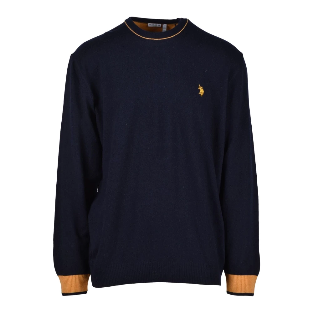 U.s. Polo Assn. Wolmix Gebreide Trui Blue Heren