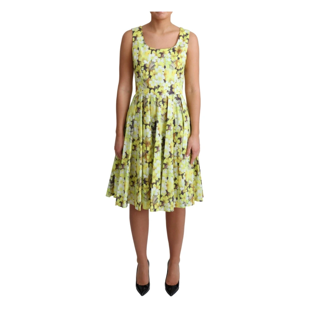 Dolce & Gabbana Women's Yellow Midi Dresses,, Summer Dress 2XS