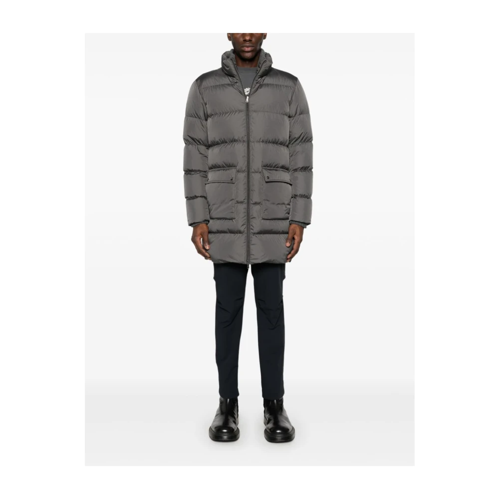 Herno Stijlvolle Donsjas met Hoge Hals Gray Heren