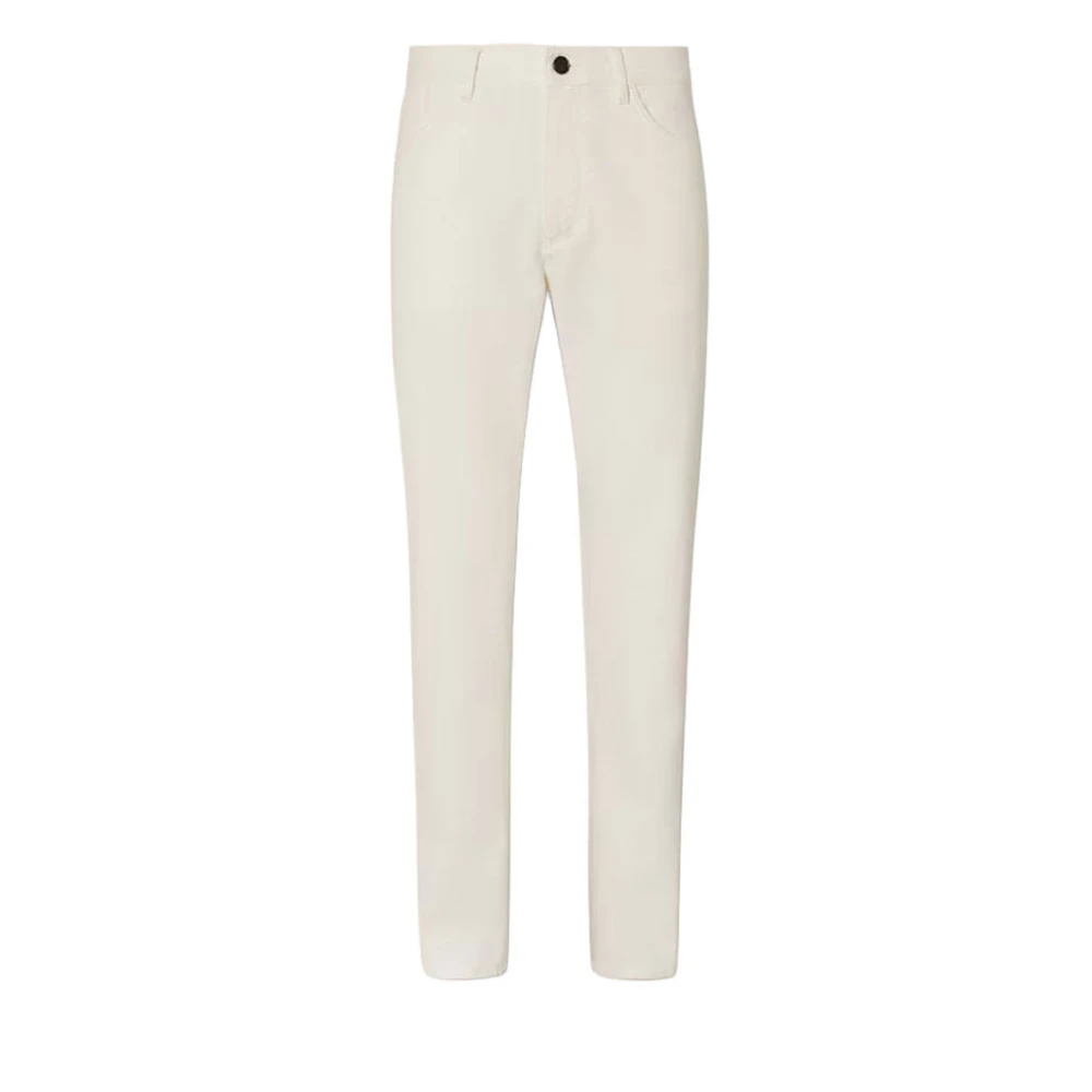 Zegna White City Cotton Trousers - Male - Straight Trousers - W38 - Trousers