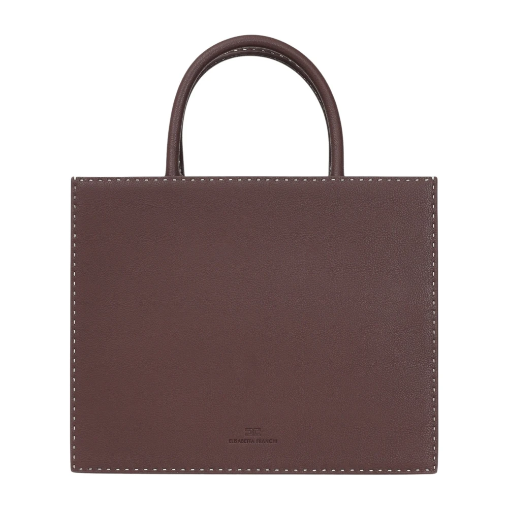 Elisabetta Franchi Bruine Shopper Tas met Schouderband Brown Dames