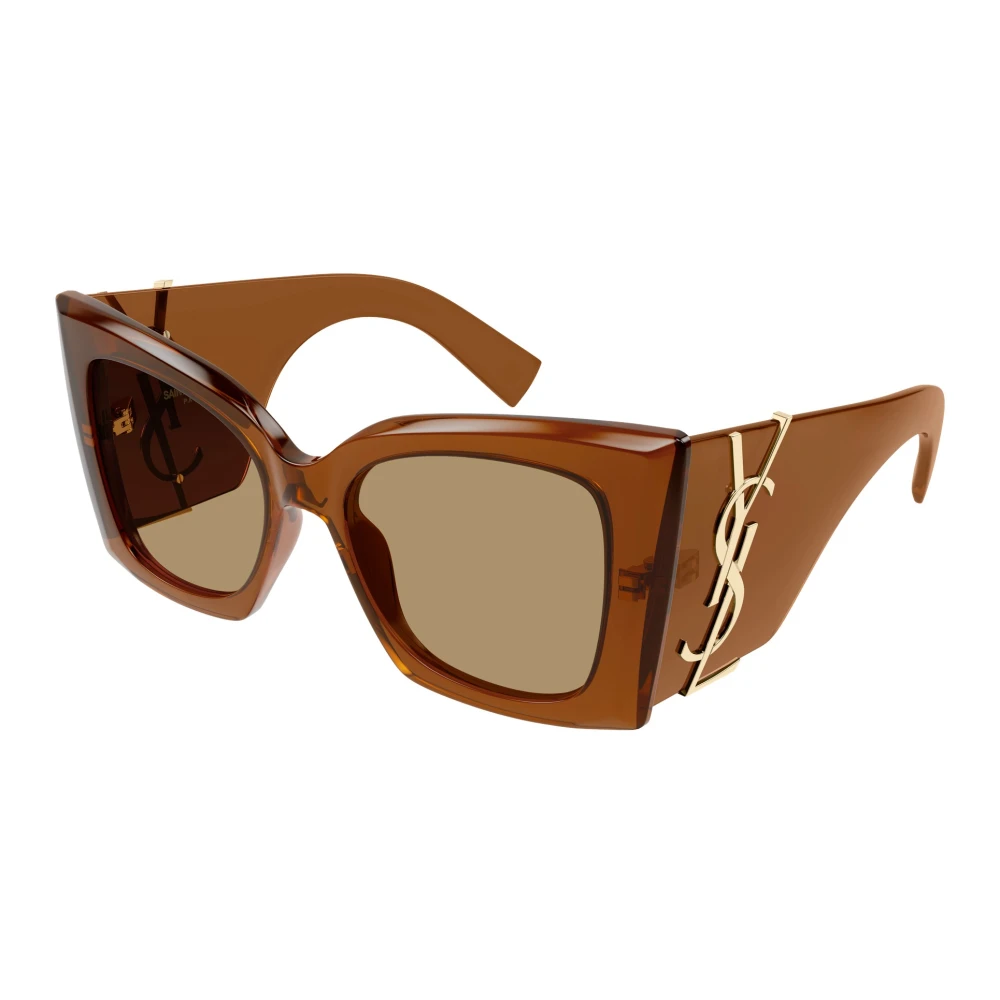 Saint Laurent Women's Brown Sunglasses, 54 Mm, Blaze Crystal Sunglasses