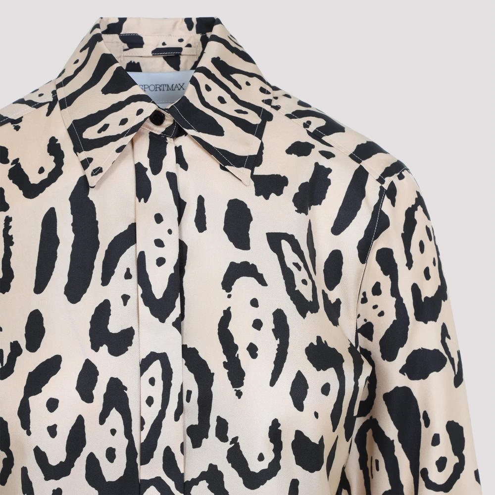 SPORTMAX Bruine Zijden Overhemd Elegant Veelzijdige Stijl Multicolor Dames