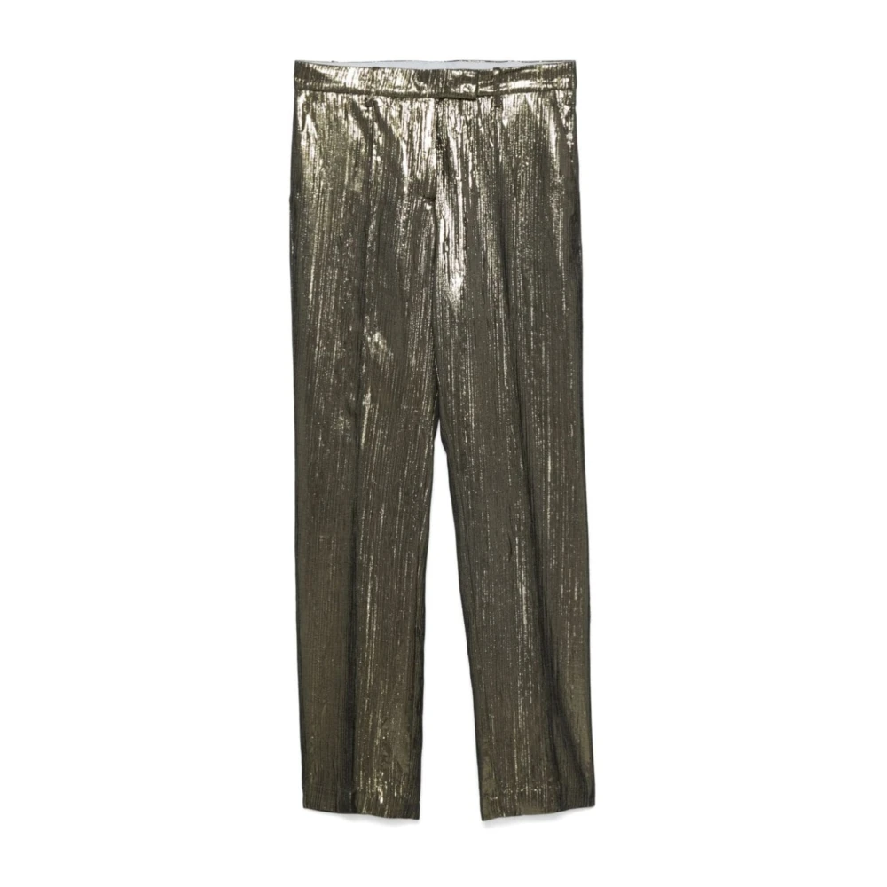 Alysi Gekreukte Sartoriale Gouden Broek Yellow Dames