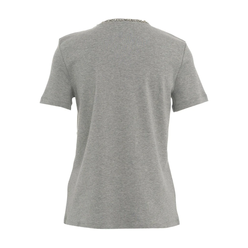 Max Mara Grijze Strass Detail T-shirt Gray Dames