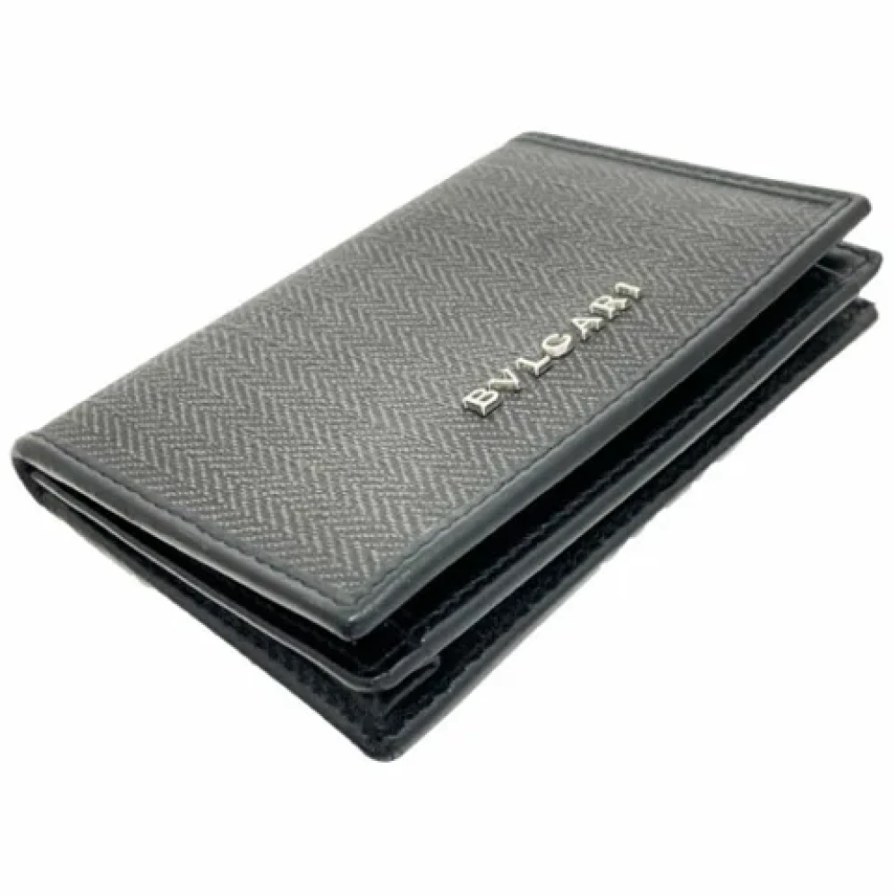 Bvlgari Vintage Pre-owned Canvas wallets Gray Dames