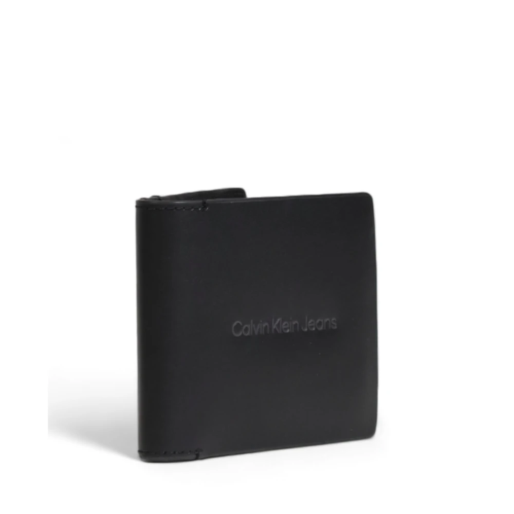 Calvin Klein Leren Bifold Portemonnee Herfst Winter Collectie Black Heren