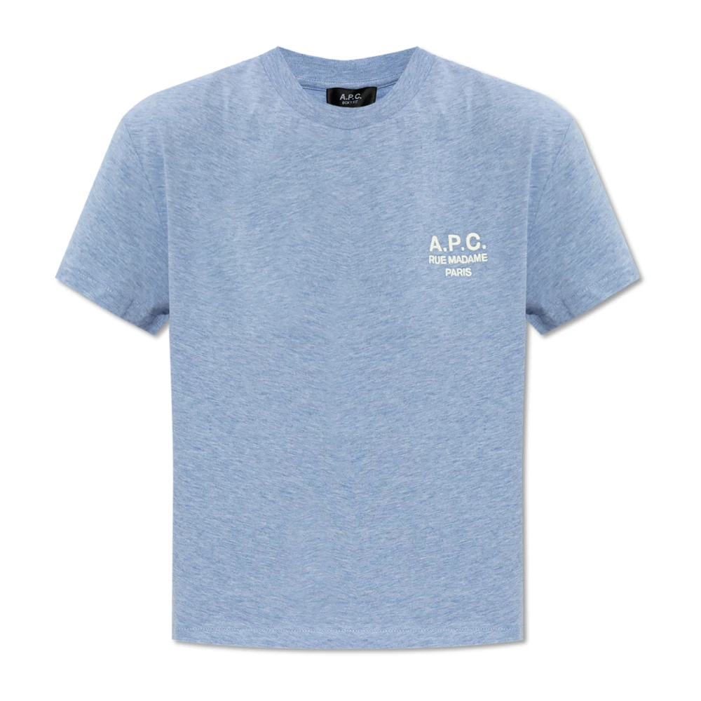 A.p.c. T-shirt met logo Blue Dames