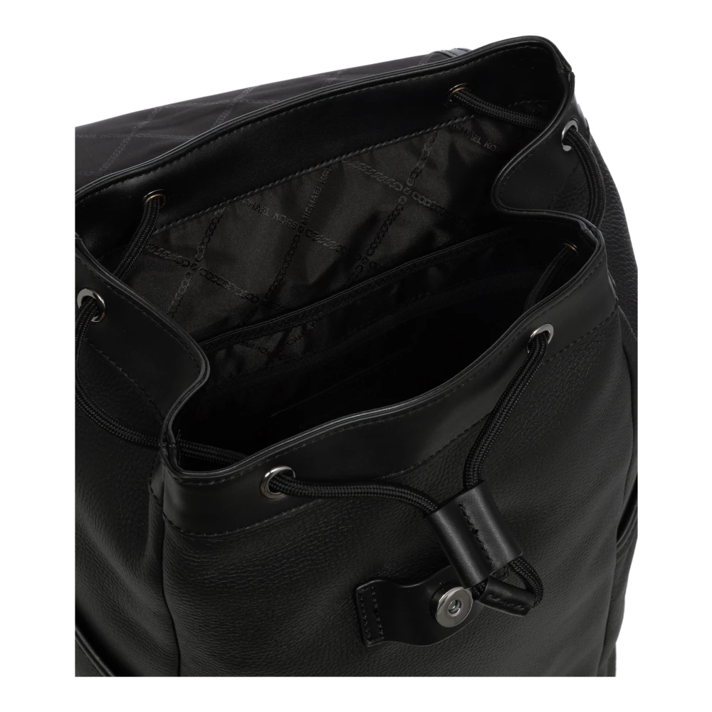 Michael Kors Stijlvolle Rugzak met Trekkoord en Logo Black Heren