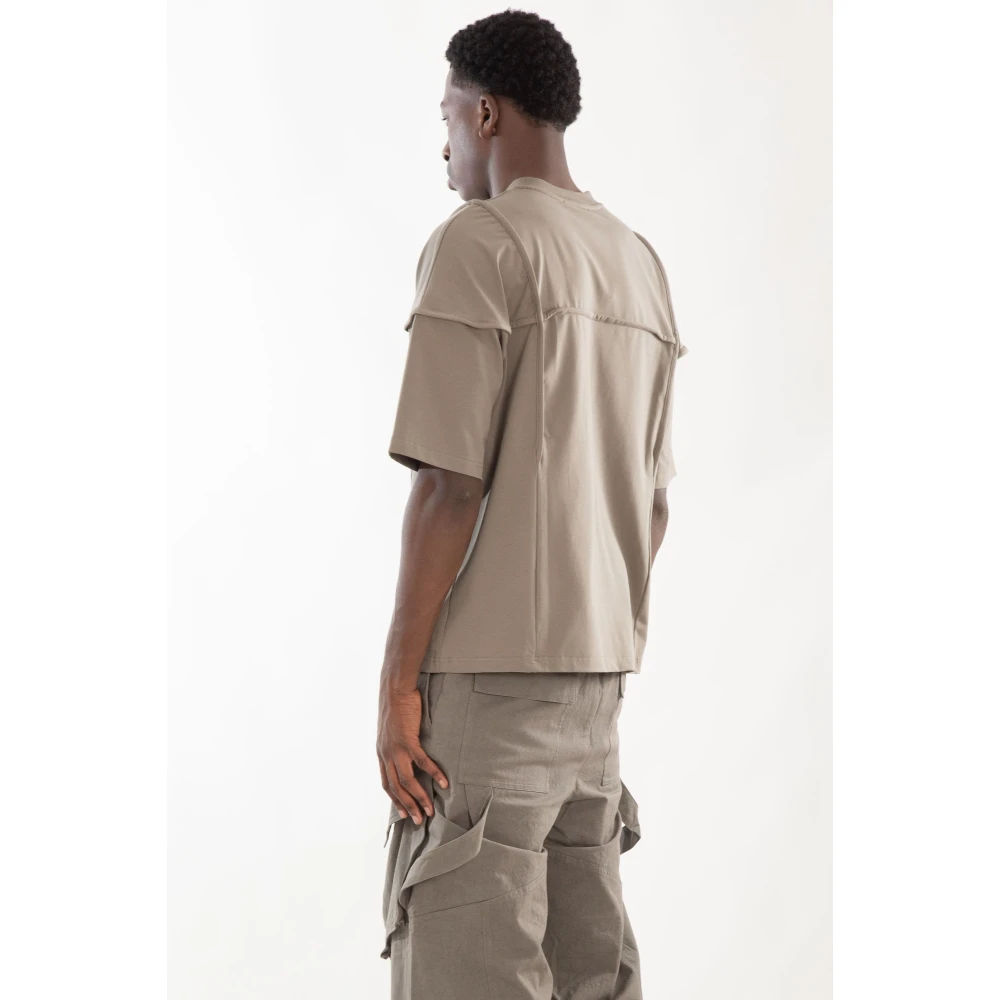 Heliot Emil Stoffige Groene H-Binding Tee Beige Heren