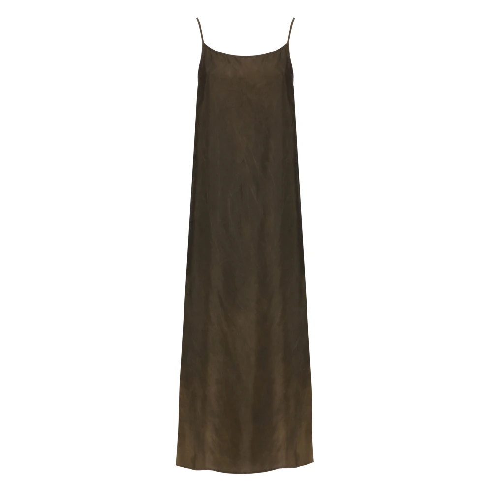 UMA Wang Bruine Viscose Jurk voor Vrouwen Brown Dames