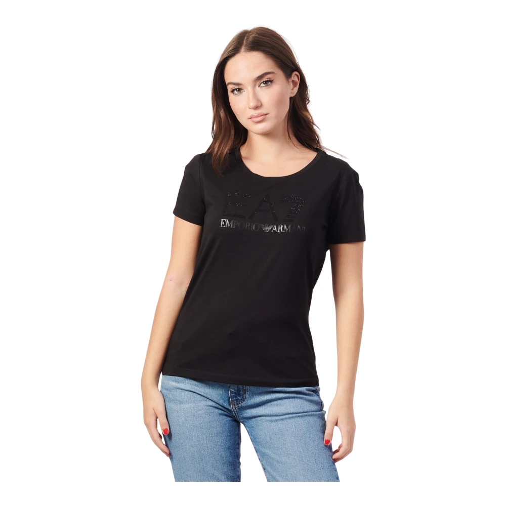 Emporio Armani Zwarte T-shirts en Polos Black Dames