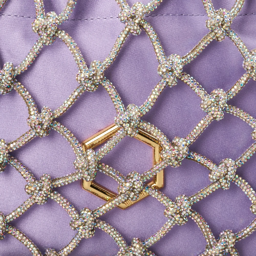Hibourama Carrie Crystal Mesh Mini Tas Purple Dames
