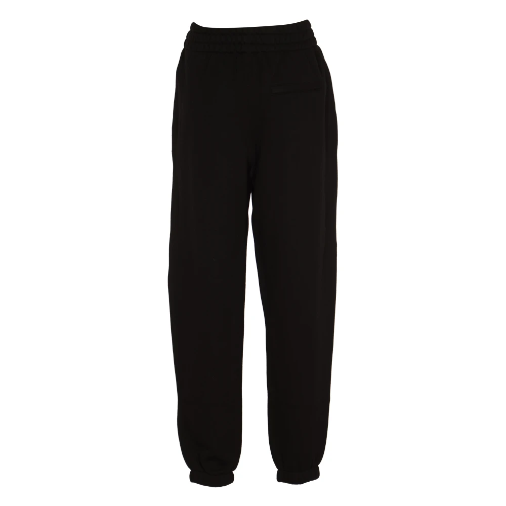 alexander wang Zwarte Klassieke Sweatpant Puff Paint Logo Black Dames