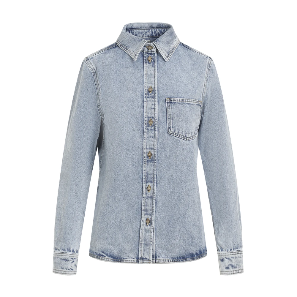 TotêMe Cool Blue Denim Shirt Blue Dames