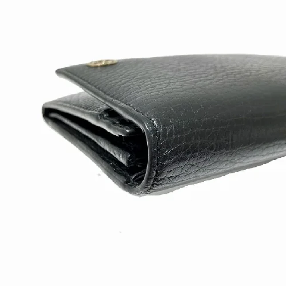 Gucci Vintage Pre-owned Leather wallets Black Heren