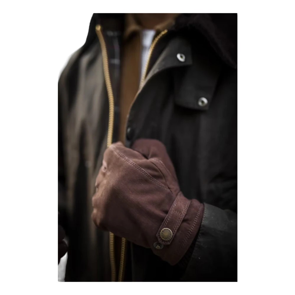 Hestra Klassieke Warme Winterhandschoen van Nubuck Geitenleer Brown Heren