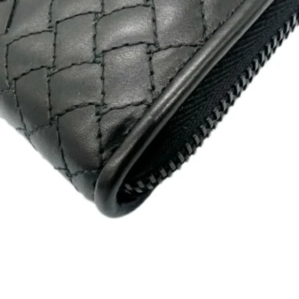 Bottega Veneta Vintage Pre-owned Leather wallets Black Dames