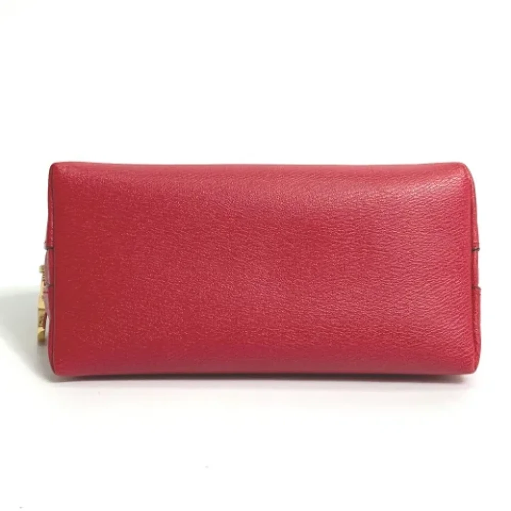 Loewe Pre-owned Leather pouches Red Dames