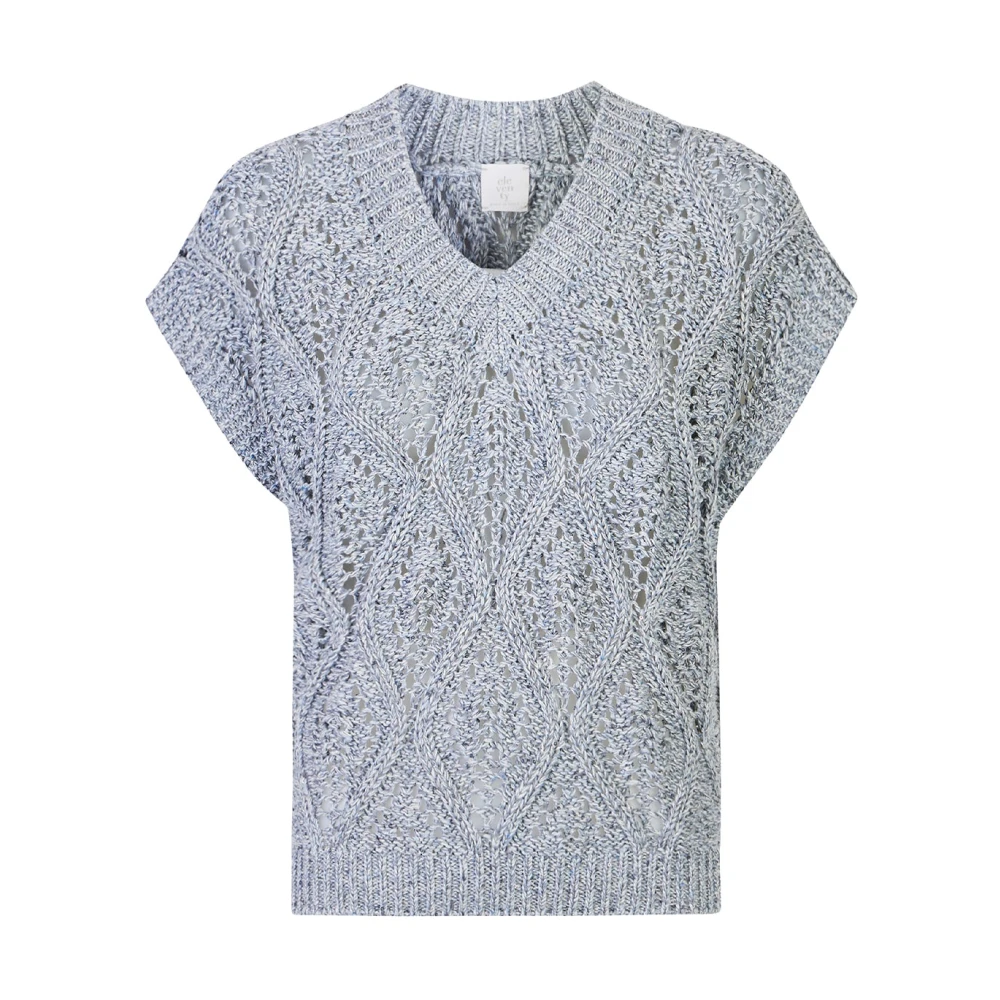 Eleventy Blå Maglia Scollo V Smanicata