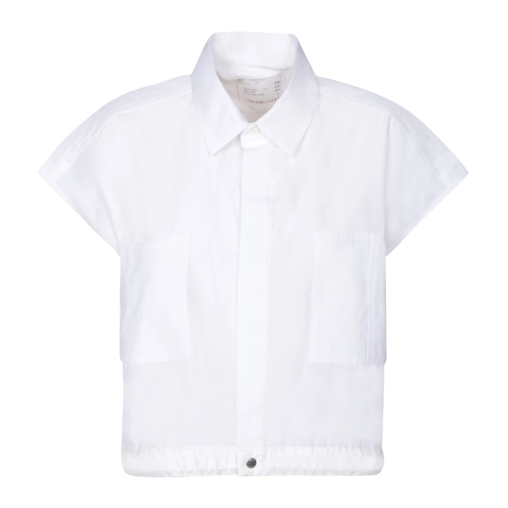 Sacai Witte T-shirts & Polo's voor vrouwen White Dames