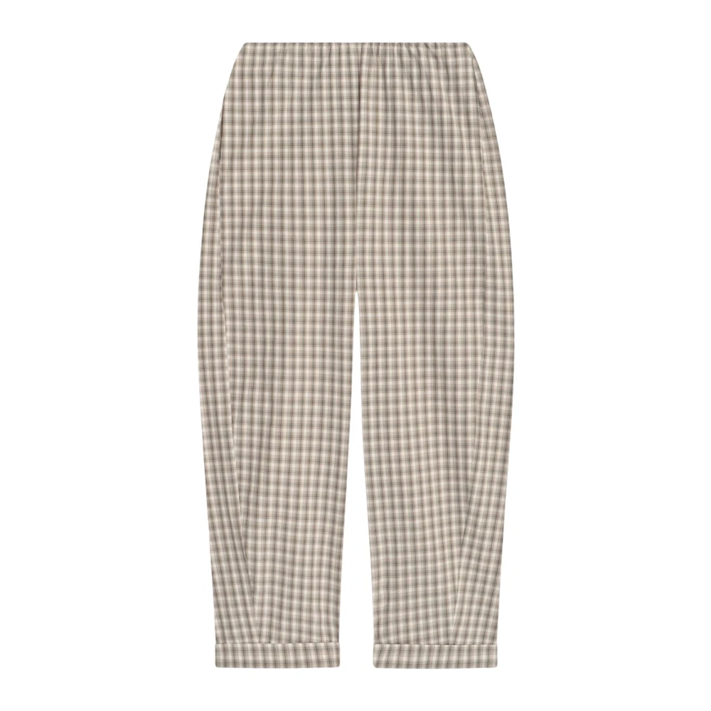 Nanushka Women's Gray Wide Trousers, M, Yayoi Trousers