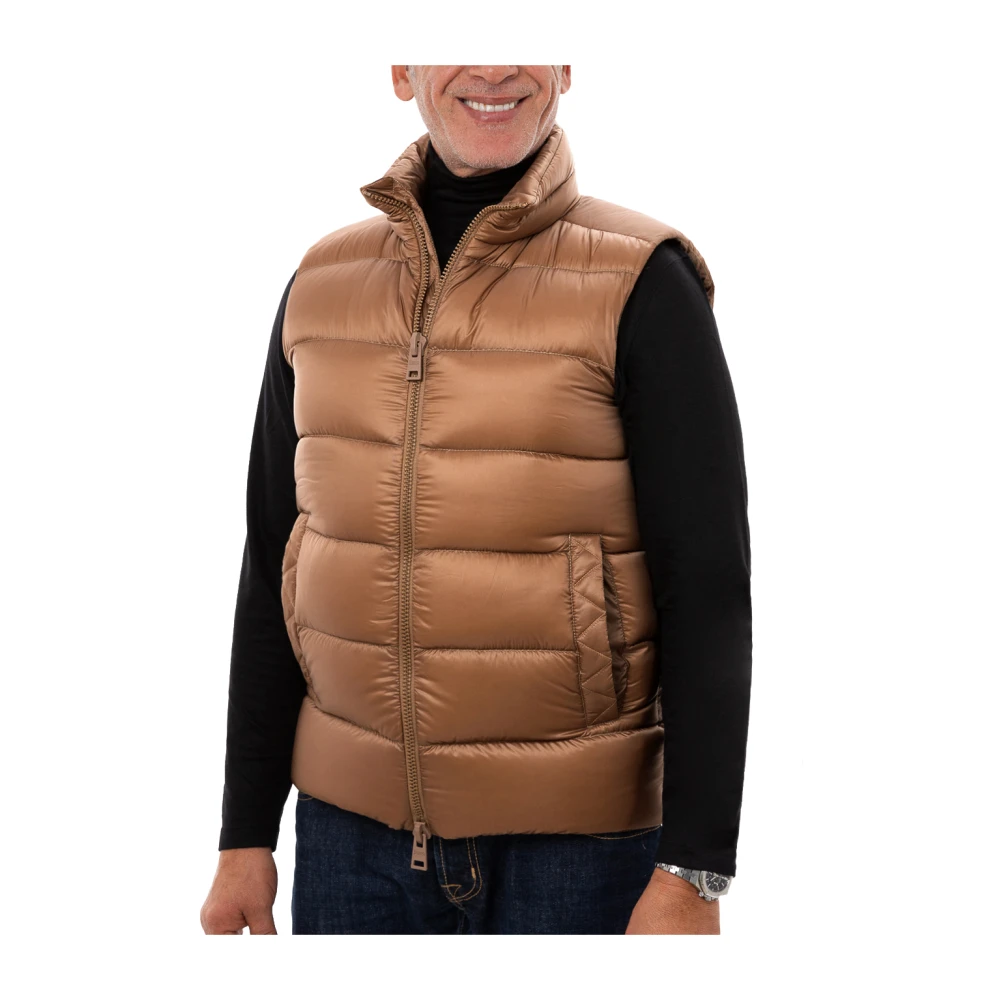 Herno Gewatteerde Mouwloze Puffer Vest Brown Heren