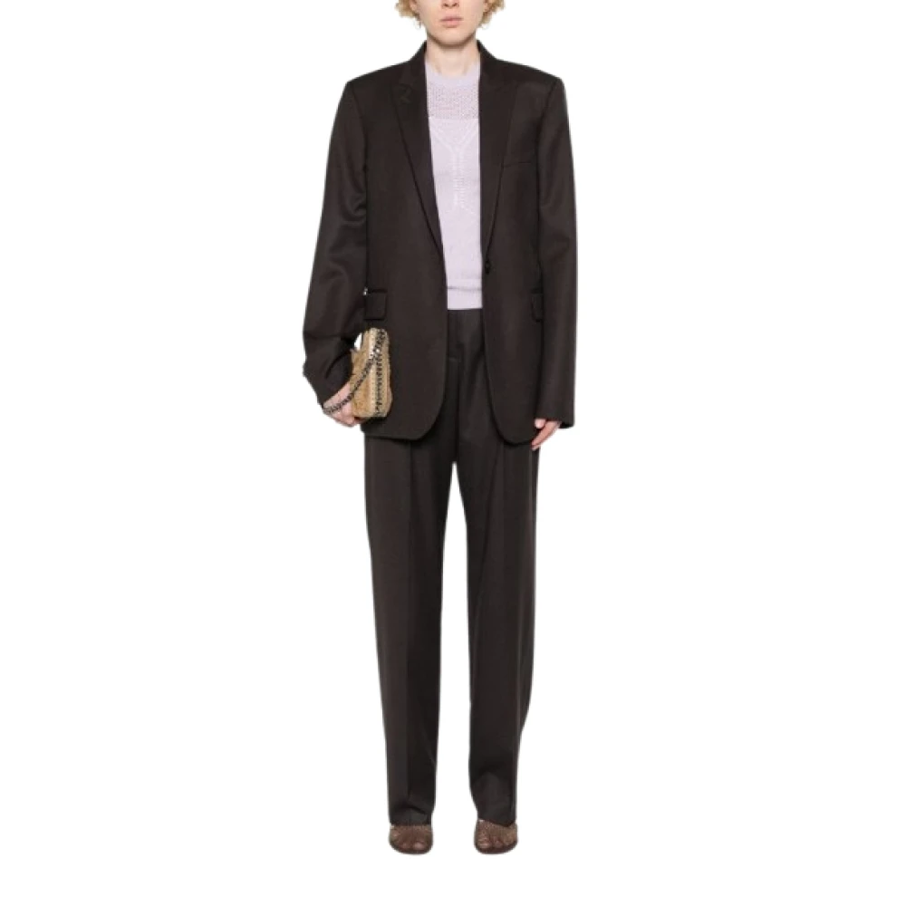 Stella Mccartney Wollen Blazer met Peak Revers Brown Dames