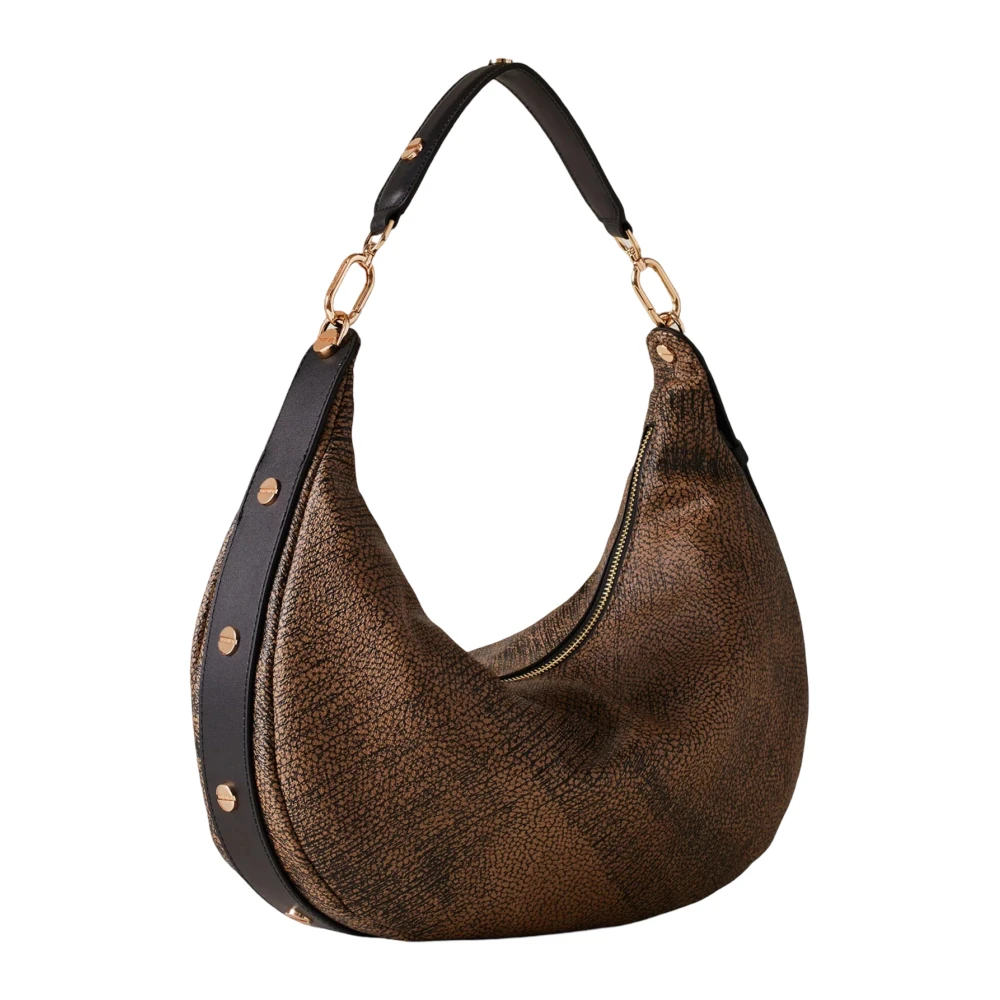 Borbonese Studded Leren Oceaan-geïnspireerde Handtas Brown Dames