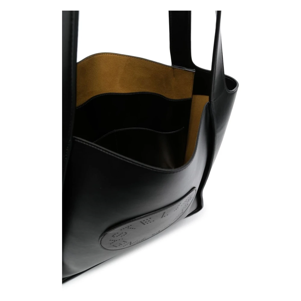 Stella Mccartney Zwarte Logo Tote Tas Black Dames