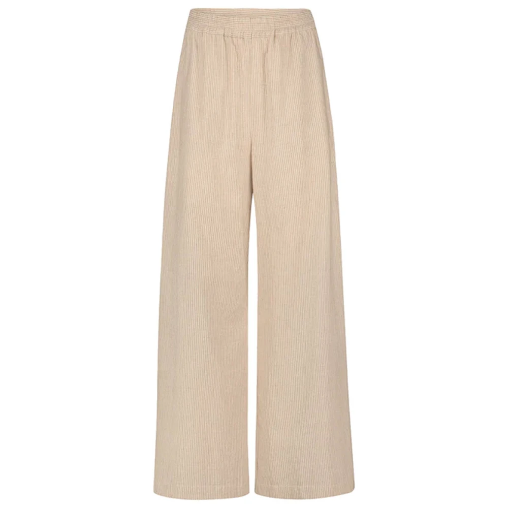 By-Bar Lurex Gestreepte Broek Beige Dames