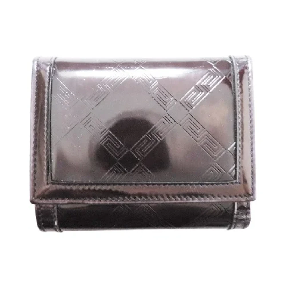 Versace Pre-owned Leather wallets Brown Dames