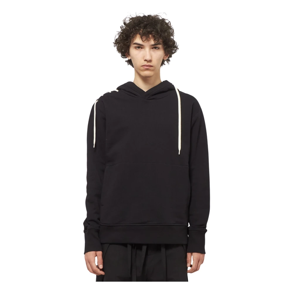 Craig Green Zwarte Katoenen Laced Hoodie Black Heren