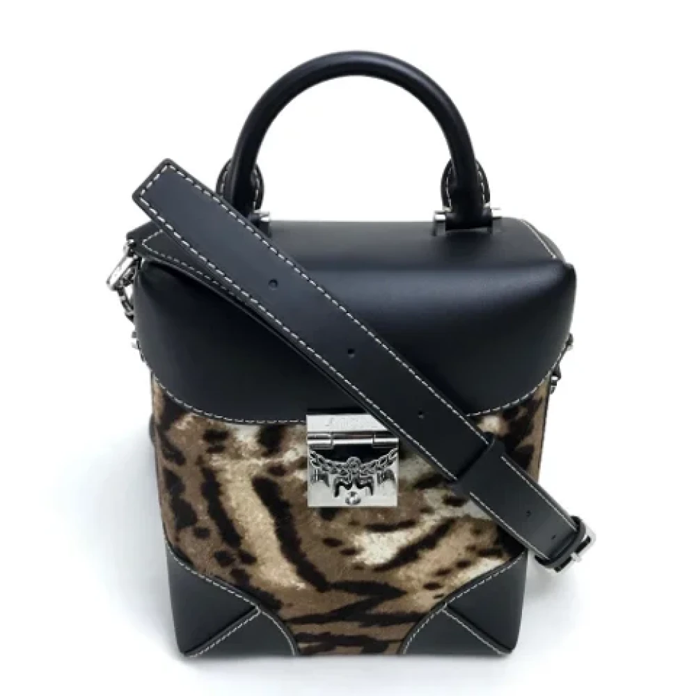 MCM Pre-owned Fabric shoulder-bags Black Dames