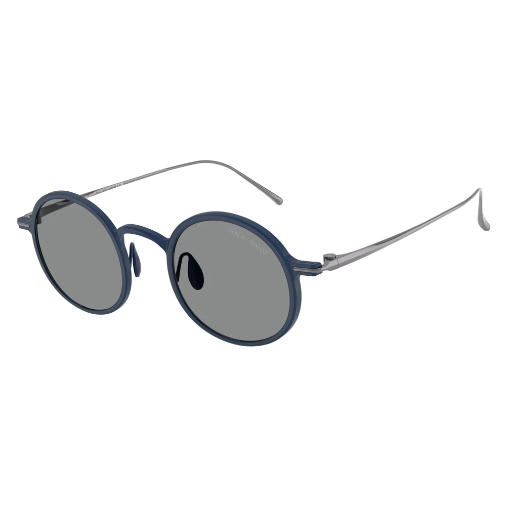 Giorgio Armani Men's Blue Round Sunglasses - Sunglasses - 46 Mm - Accessories