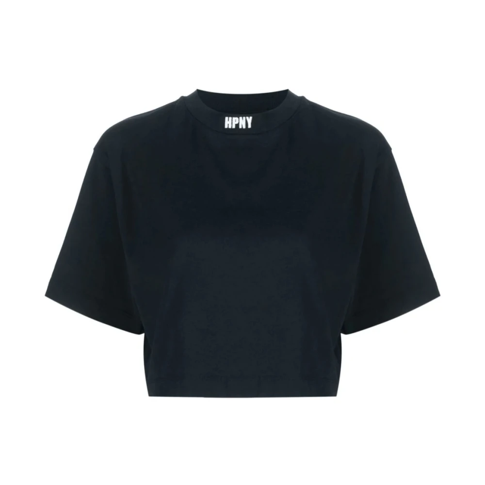 Heron Preston Svart Logo Cropped T-shirt Kvinnor Black, Dam