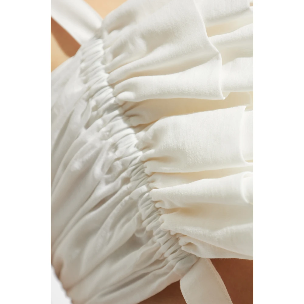 Moschino Korte top met bandjes White Dames