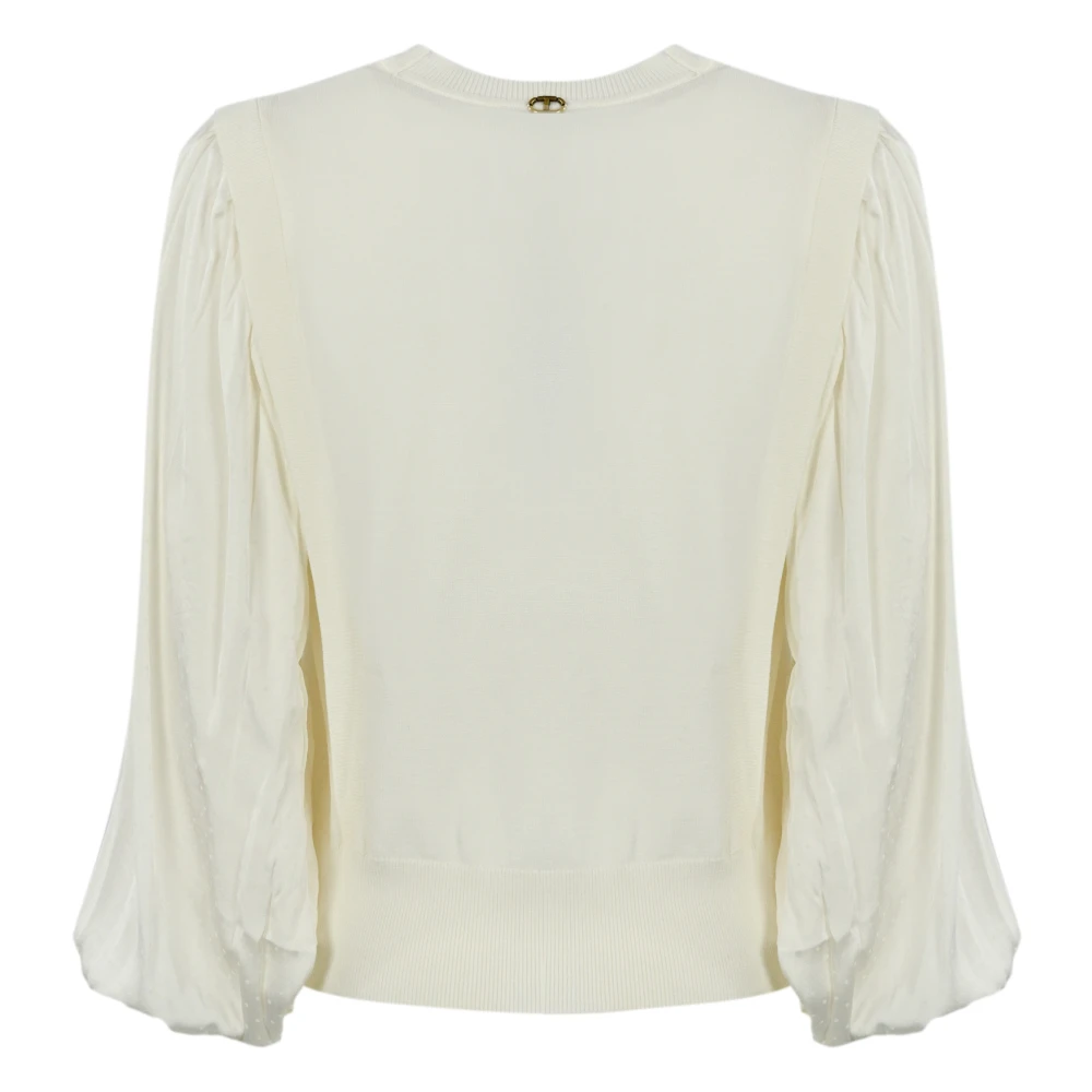 Twinset Satin Effect Sweaters White Dames