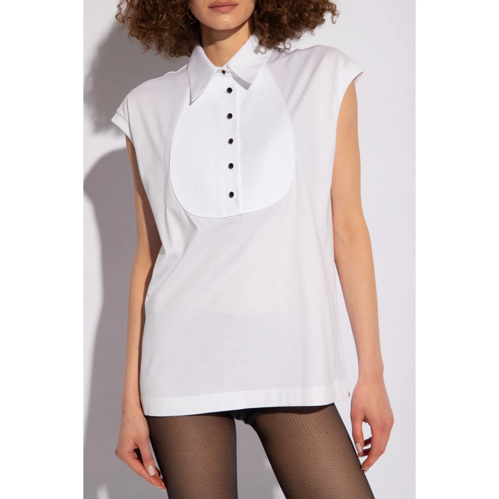 Dolce & Gabbana T-shirt met kraag White Dames