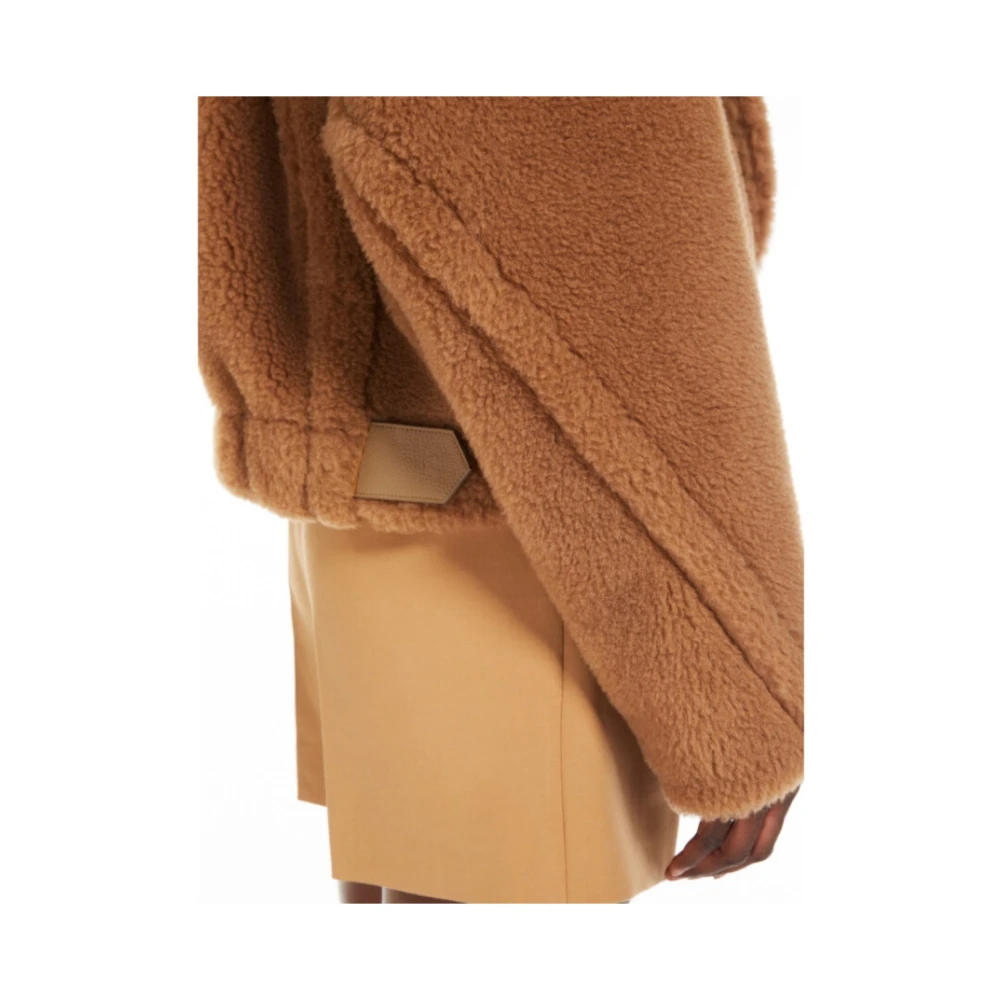 Max Mara Cropped Teddy Bear Icon Gardone Coat Brown Dames