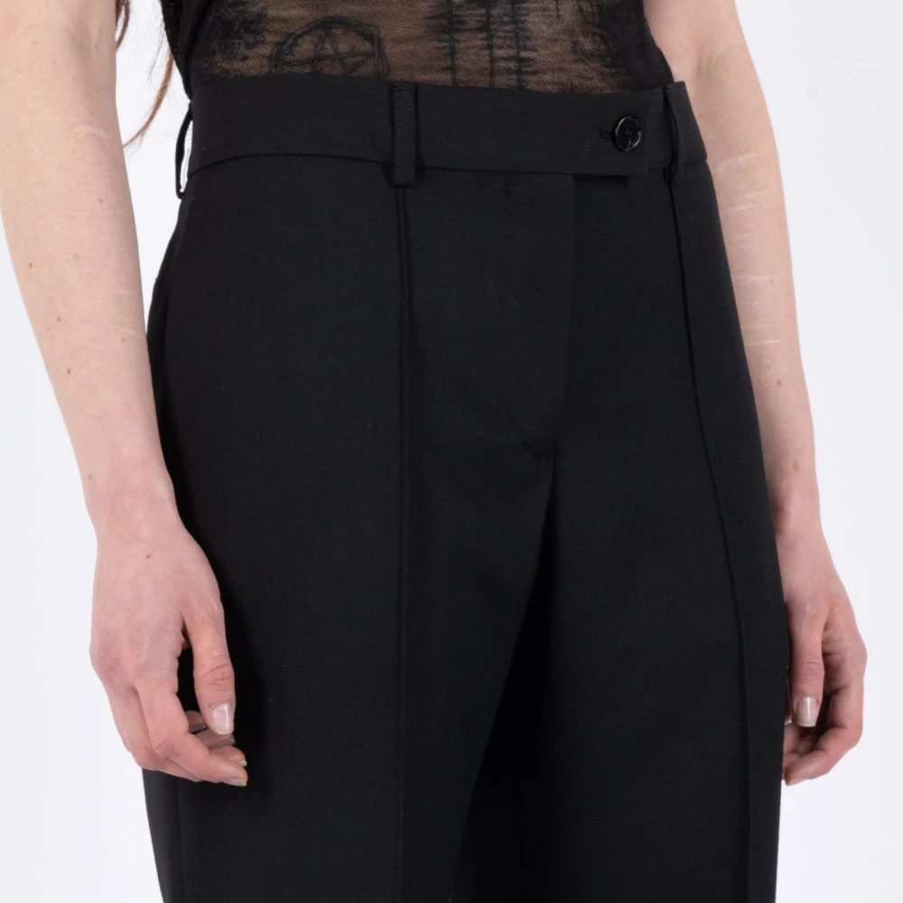 Acne Studios Wijde Broek Langdurig Zwart Black Dames