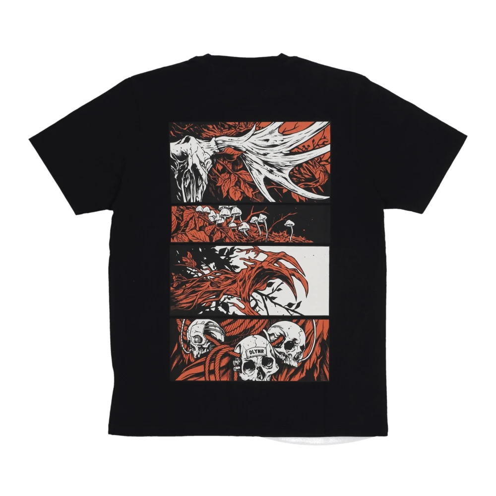 Dolly Noire Zwarte Leshen Comic Tee Korte Mouw Black Heren