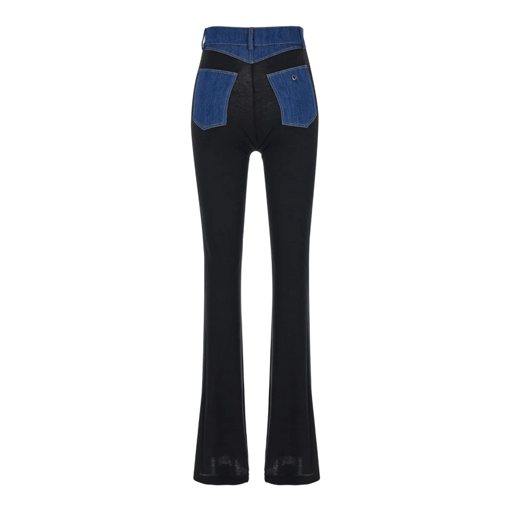 Coperni Zwarte Rib Denim Broek Black Dames