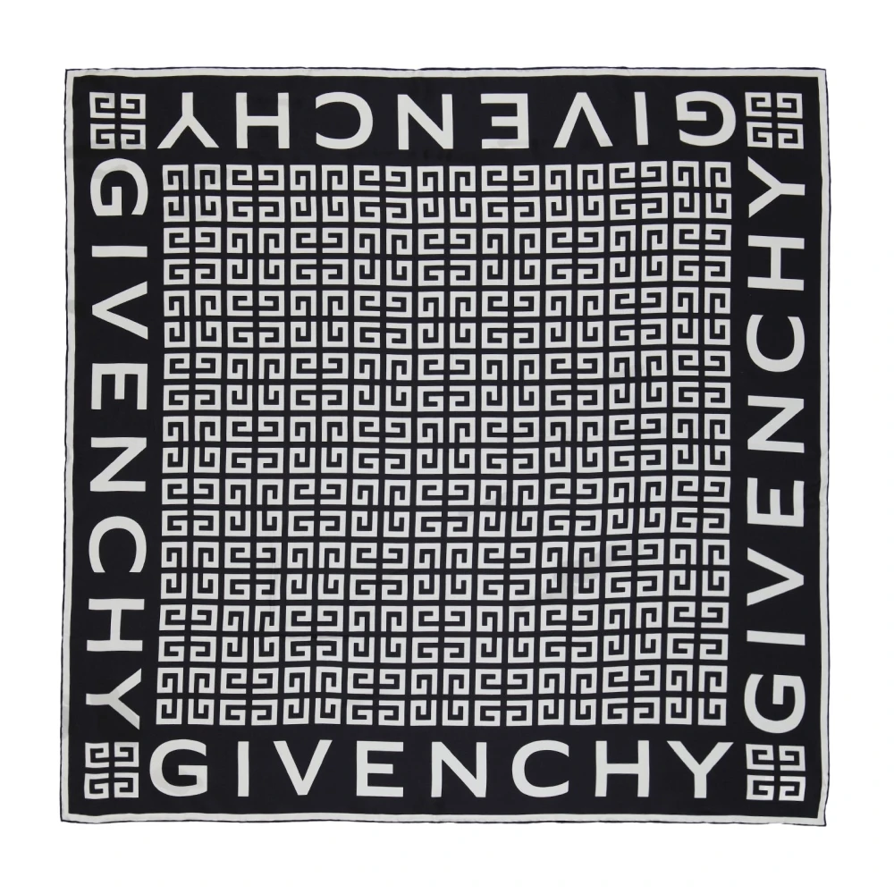 Givenchy Zijden Sjaal 4G Print Collectie Black Dames